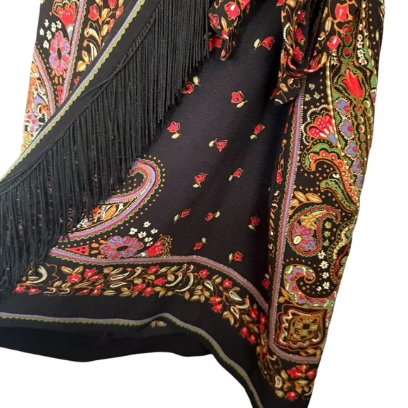 NWT Zara Chic Paisley Wrap Dress - Picture 7 of 13